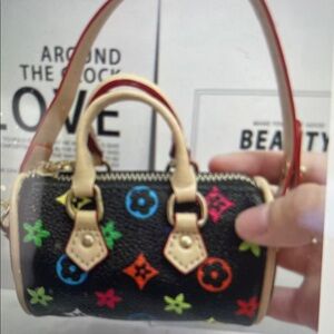 Multicolor Design Mini Barrel Handbag 2 wsy